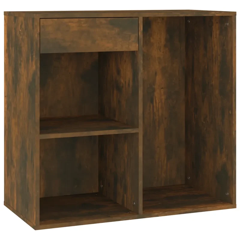 Armoire cosmétique moderne pratique rangement 80 x 40 x 75 cm en bois d'ingénierie chêne fumé 02_0048429