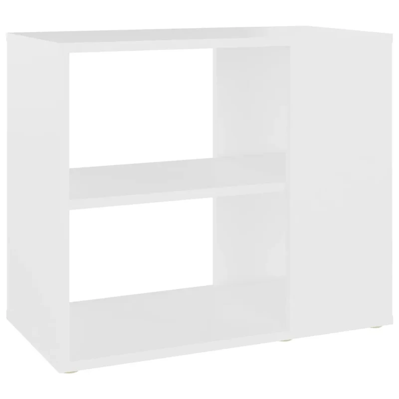 Armoire latérale pratique rangement 60 x 30 x 50 cm en aggloméré blanc 02_0047876