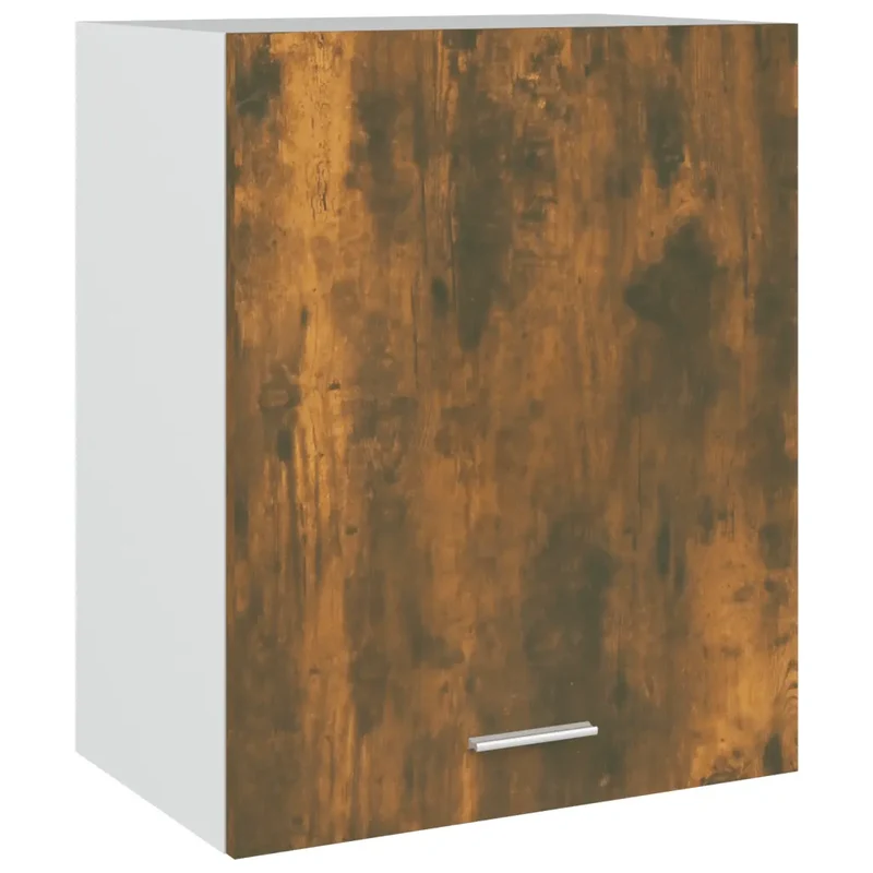 Armoire suspendue murale de rangement moderne cuisine 50 x 31 x 60 cm en bois d'ingénierie chêne fumé 02_0048200