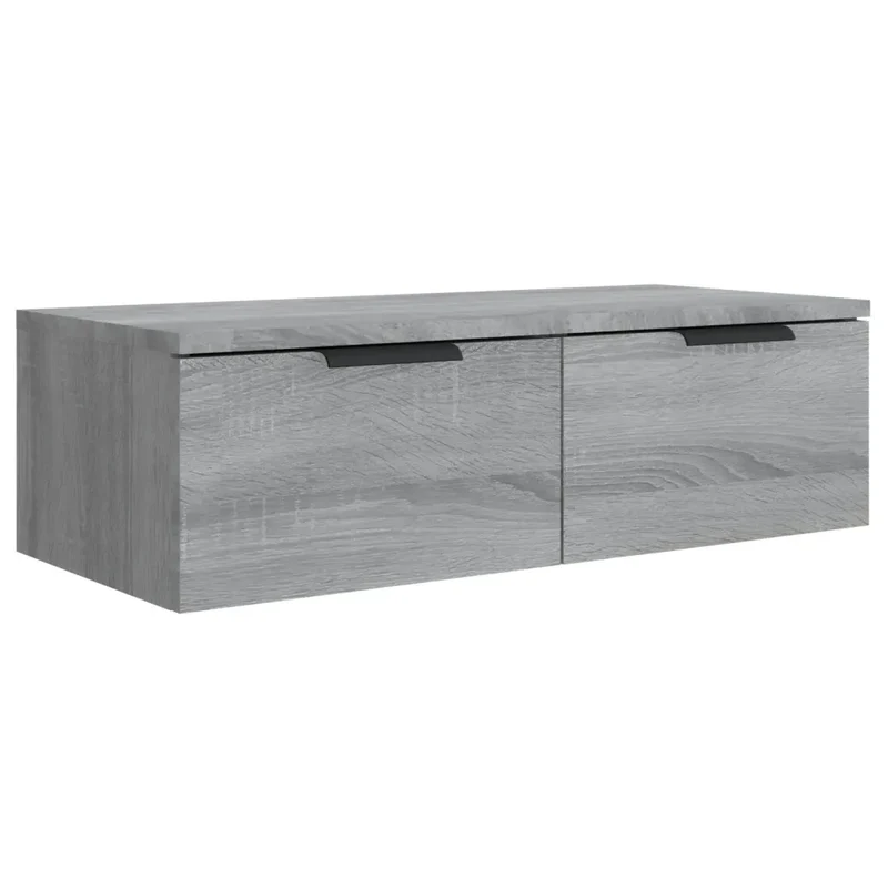 Armoire murale design polyvalente rangement 68 x 30 x 20 cm en bois d'ingénierie sonoma gris 02_0048304