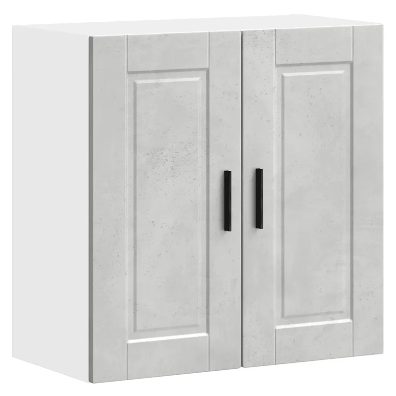 Armoire murale de cuisine optimisée 60 x 31 x 60 cm grand espace de rangement design moderne en bois d'ingénierie gris béton 02_0050366