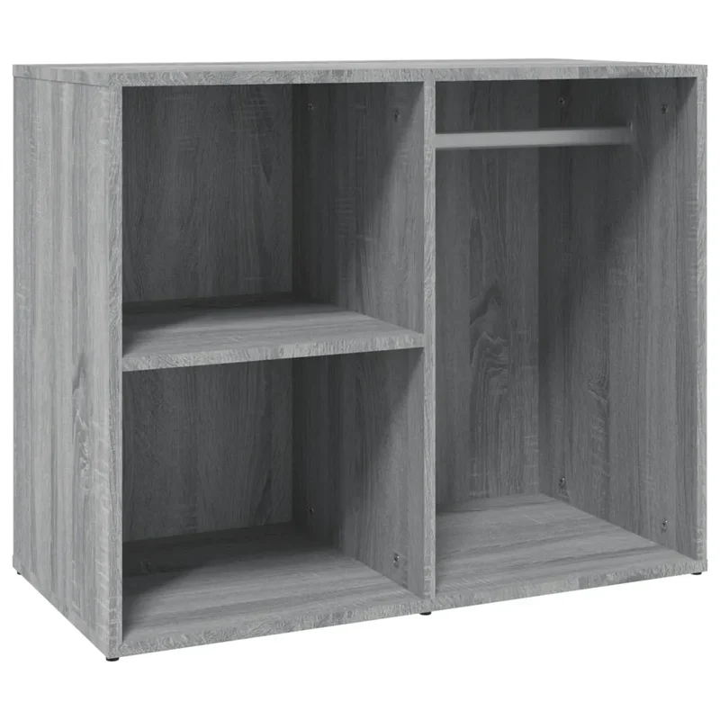 Armoire de dressing pratique style moderne espace rangement 80 x 40 x 65 cm en bois d'ingénierie sonoma gris 02_0048433