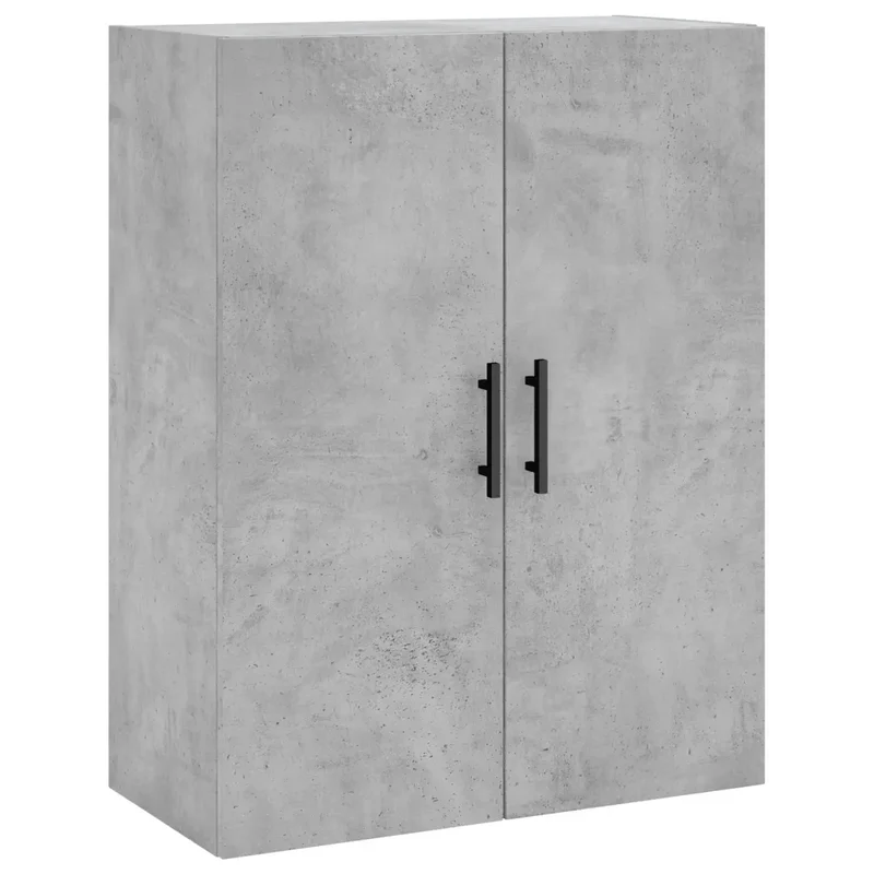 Armoire murale suspendue pratique 69,5 x 34 x 90 cm style contemporain rangement en bois d'ingénierie gris béton 02_0048599