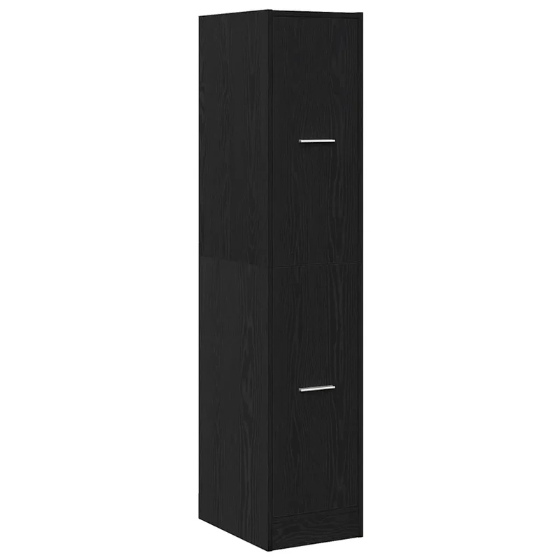 Armoire d'apothicaire multifonctionnelle rangement 30 x 41 x 144,5 cm en bois d'ingénierie chêne noir 02_0051799