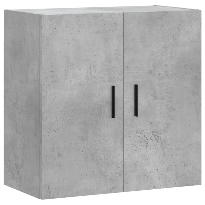 Armoire murale flottante fonctionnelle style moderne 60 x 31 x 60 cm en bois d'ingénierie gris béton 02_0048817