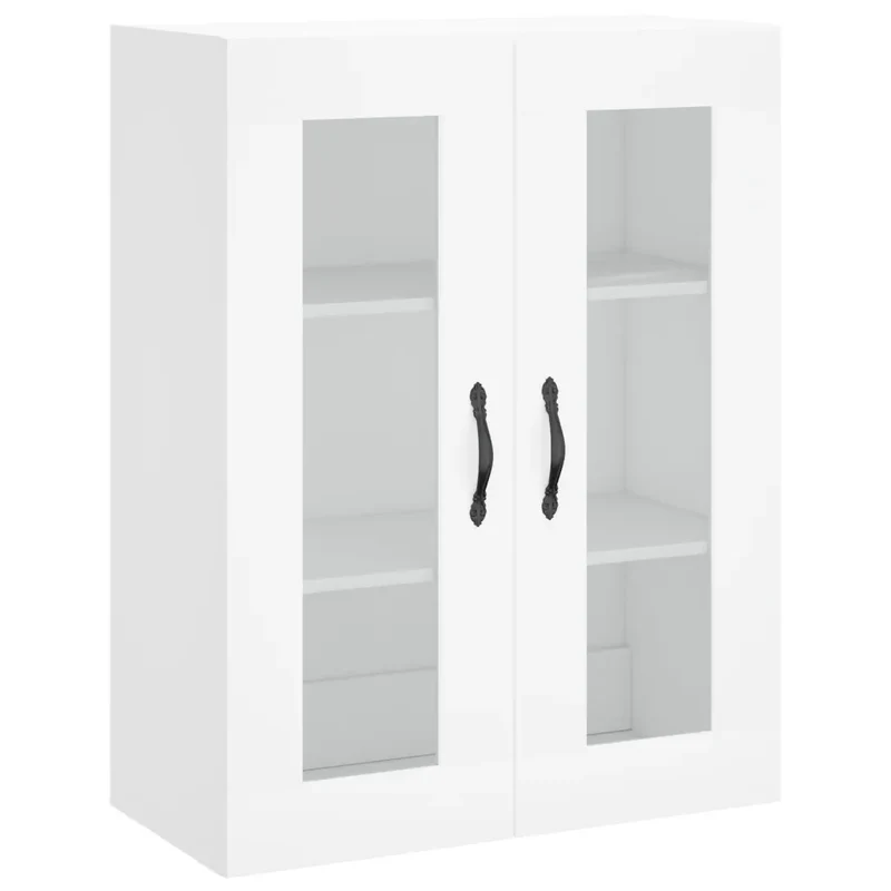 Armoire murale rangement moderne 69,5 x 34 x 90 cm fonctionnelle style épuré en bois blanc 02_0049295