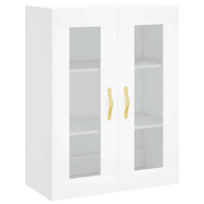 Armoire murale design pratique rangement suspendu 69,5 x 34 x 90 cm en bois blanc 02_0048610