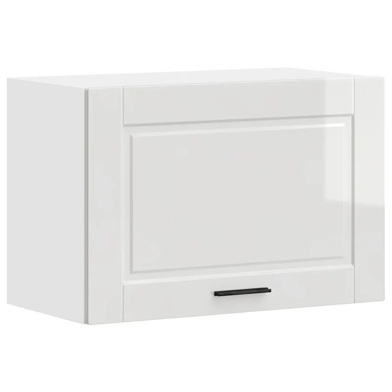 Armoire murale de cuisine design moderne 60 x 31 x 40 cm rangement pratique en bois d'ingénierie blanc brillant 02_0050384