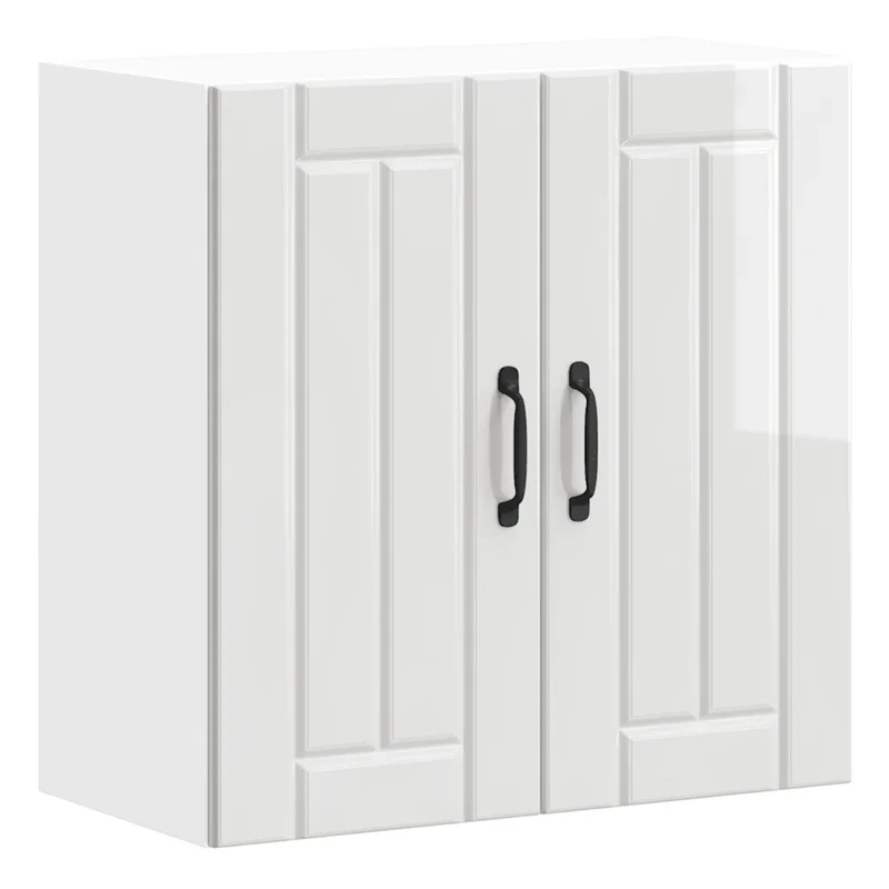 Armoire murale de cuisine Lucca moderne optimisée rangement 60 x 31 x 60 cm en bois d'ingénierie blanc 02_0050164