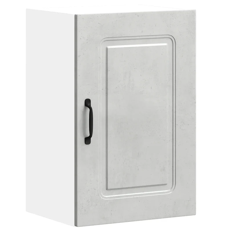 Armoire murale de cuisine Kalmar 40 x 31 x 60 cm vaste espace de rangement ambiante moderne en bois d'ingénierie gris béton 02_0049974