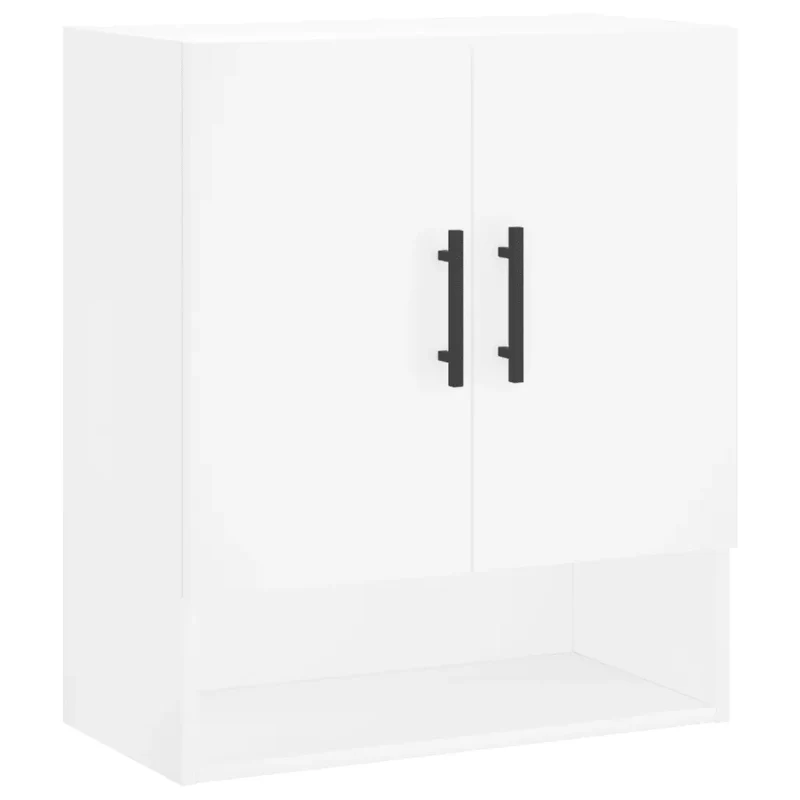 Armoire murale décorative pratique rangement 60 x 31 x 70 cm en bois d'ingénierie blanc 02_0048780