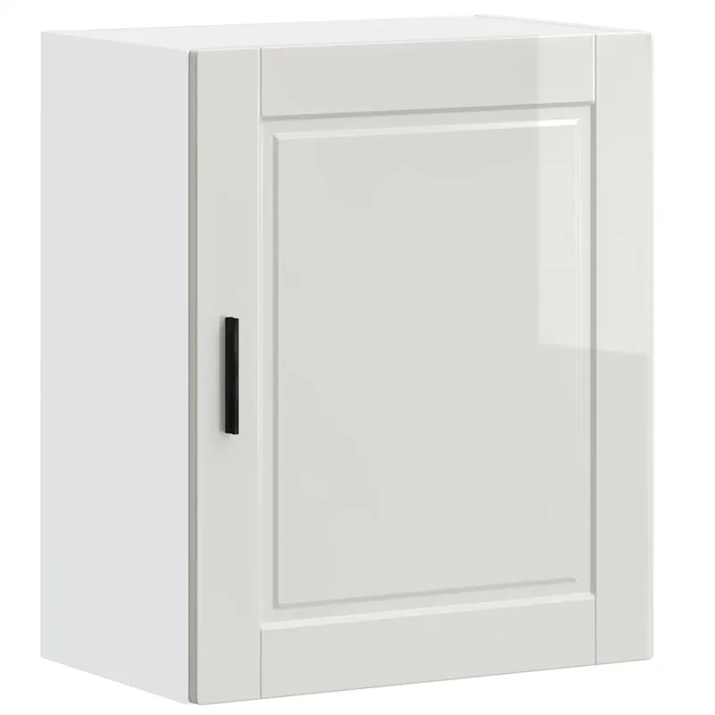Armoire murale de cuisine design fonctionnelle 50 x 31 x 60 cm en bois d'ingénierie blanc brillant 02_0050346