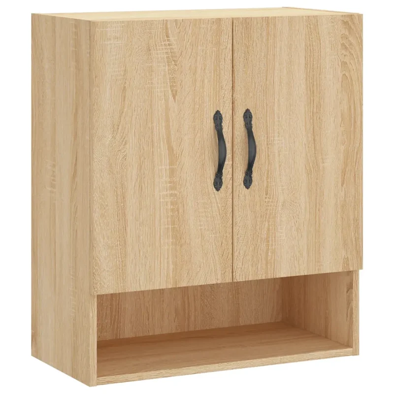 Armoire murale pratique avec espace de rangement 60 x 31 x 70 cm en bois d'ingénierie chêne sonoma 02_0048761
