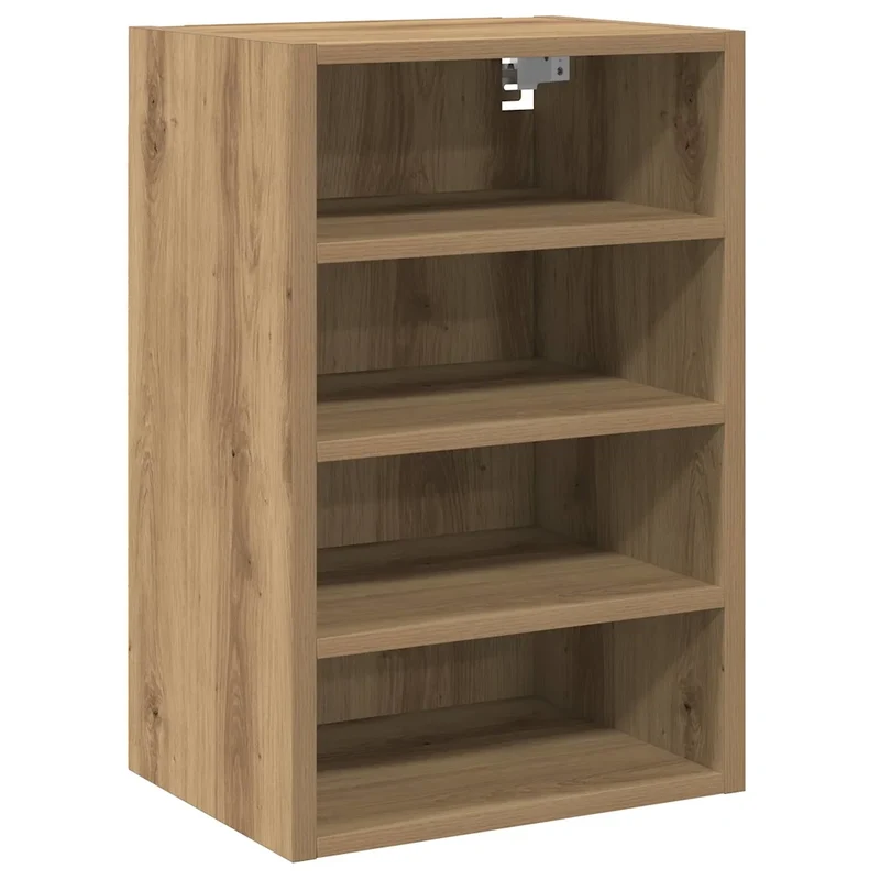 Armoire suspendue murale optimisante rangement 40 x 29,5 x 60 cm en bois d'ingénierie chêne artisanal 02_0050455