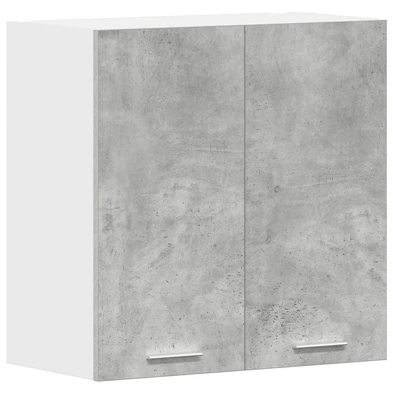 Armoire murale moderne rangement cuisine 60 x 31 x 60 cm en bois d'ingénierie gris béton 02_0051613