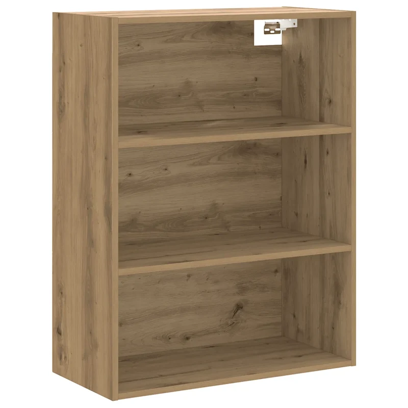 Armoire murale suspendue moderne rangement 69,5 x 32,5 x 90 cm en bois d'ingénierie chêne artisanal 02_0051020
