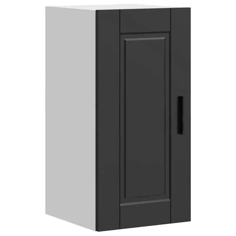 Armoire murale de cuisine design moderne rangement pratique 30 x 31 x 60 cm en bois d'ingénierie noir 02_0050323