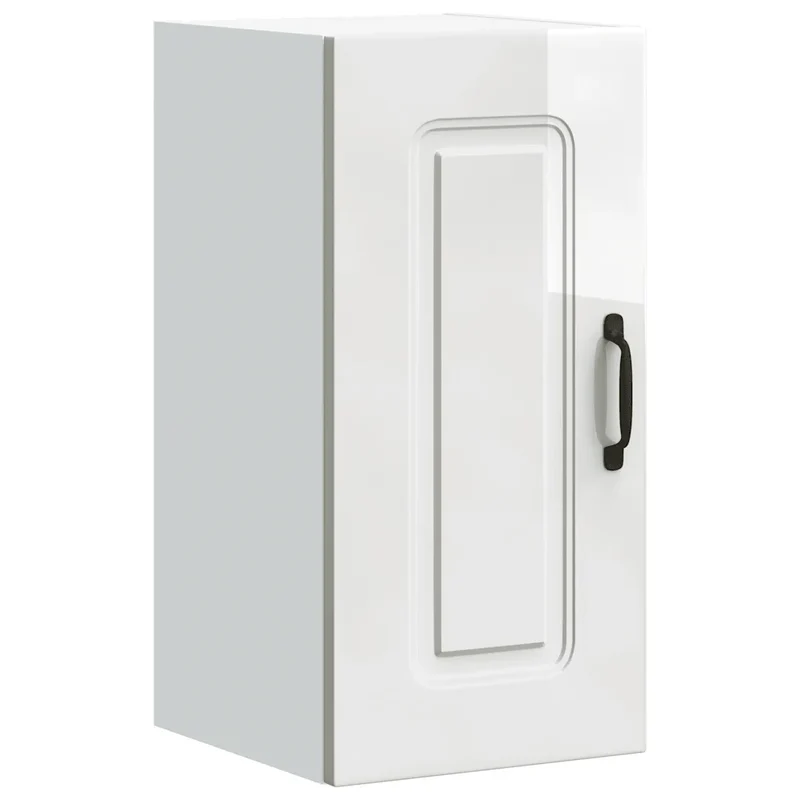 Armoire murale de cuisine ingénierie moderne rangement pratique 30 x 31 x 60 cm en bois d'ingénierie blanc brillant 02_0049962