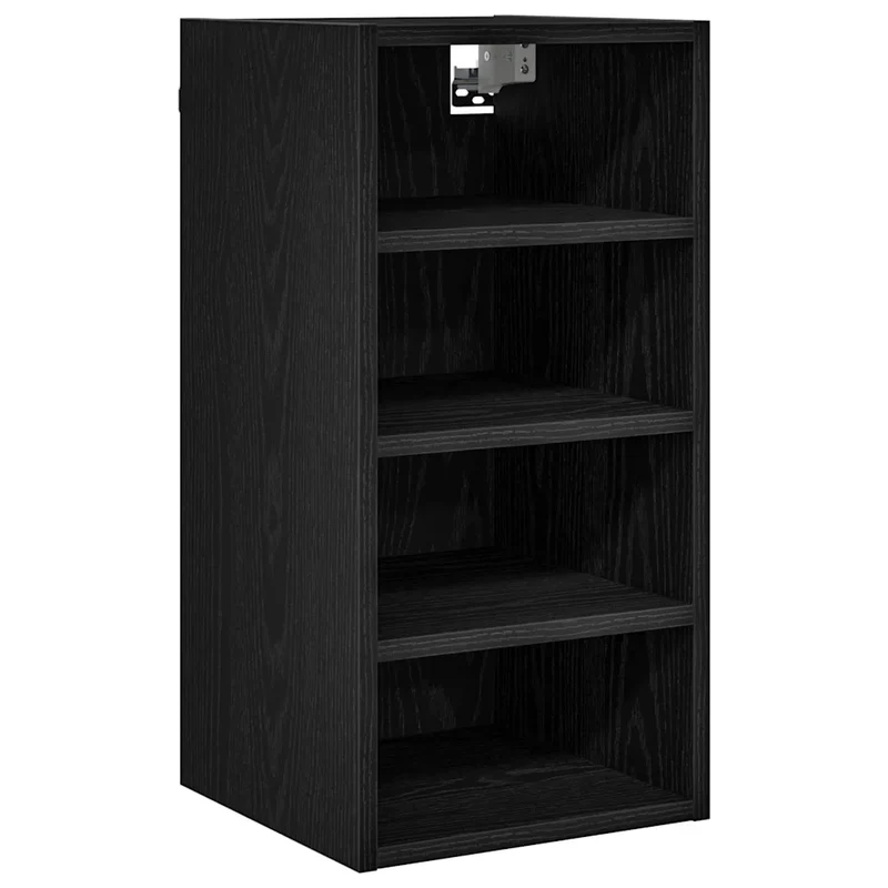 Armoire suspendue moderne avec grandes étagères 30 x 29,5 x 60 cm en bois d'ingénierie chêne noir 02_0052468