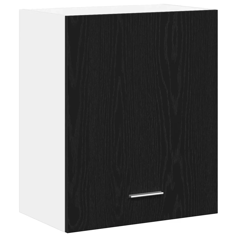 Lot de 2 armoires suspendues modernes rangement efficace cuisine 50 x 31 x 60 cm en bois d'ingénierie chêne noir 02_0051956