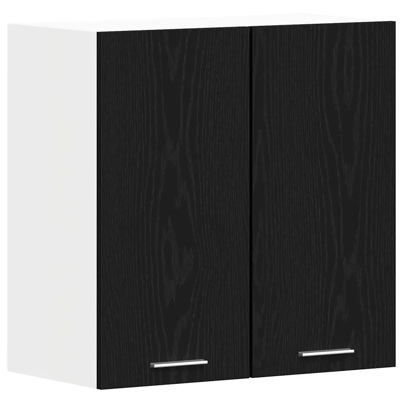 Armoire suspendue moderne fonctionnelle avec étagère 60 x 31 x 60 cm en bois d'ingénierie chêne noir 02_0051954
