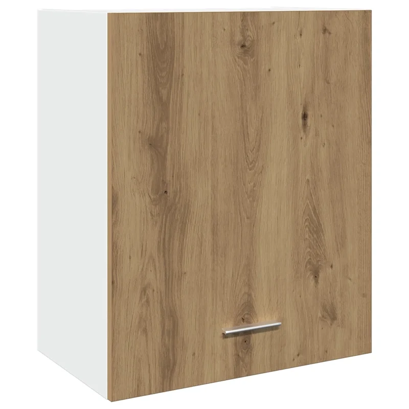 Armoire suspendue design murale avec porte rangement 50 x 31 x 60 cm en bois d'ingénierie chêne artisanal 02_0050755