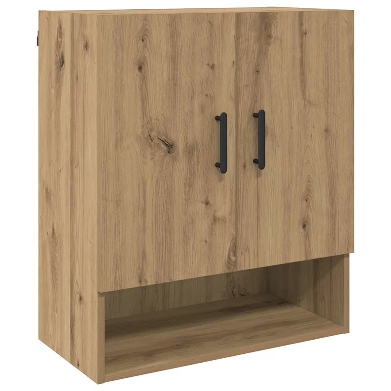 Armoire murale moderne polyvalente 60 x 31 x 70 cm style épuré design en bois d'ingénierie chêne artisanal 02_0052489