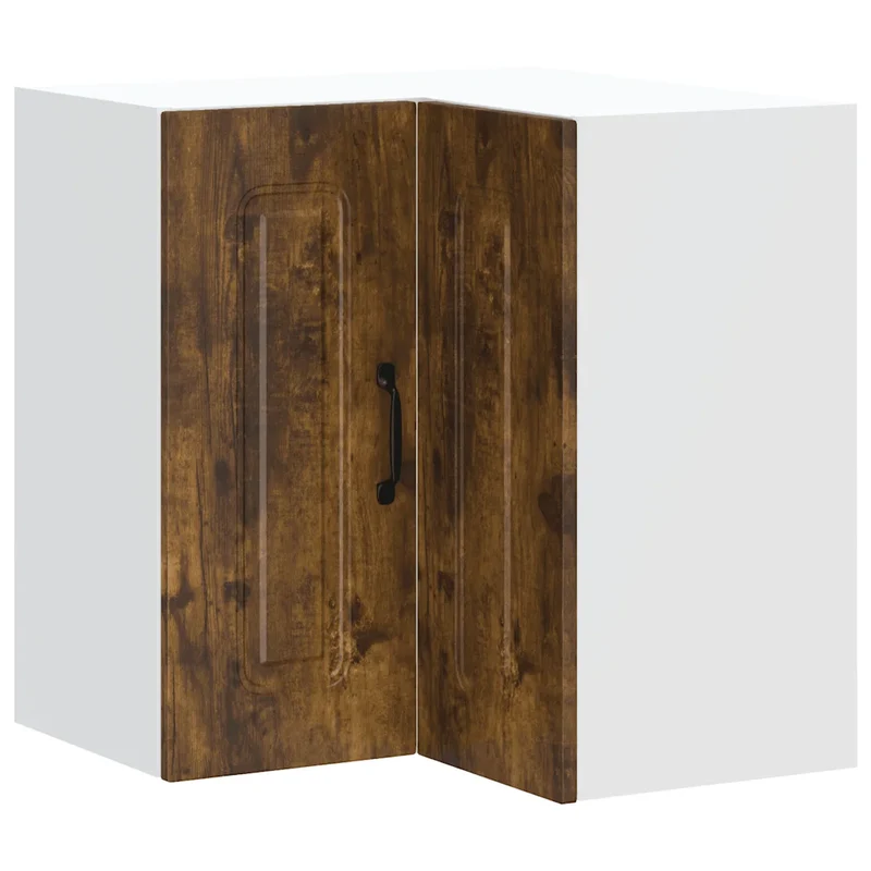 Armoire murale d'angle de cuisine Kalmar 57 x 57 x 60 cm espace de rangement pratique design en bois d'ingénierie chêne fumé 02_0050027