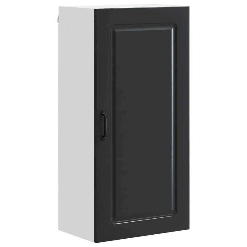 Armoire de cuisine avec grand espace de rangement 50 x 31 x 100 cm design moderne en bois d'ingénierie noir 02_0053804