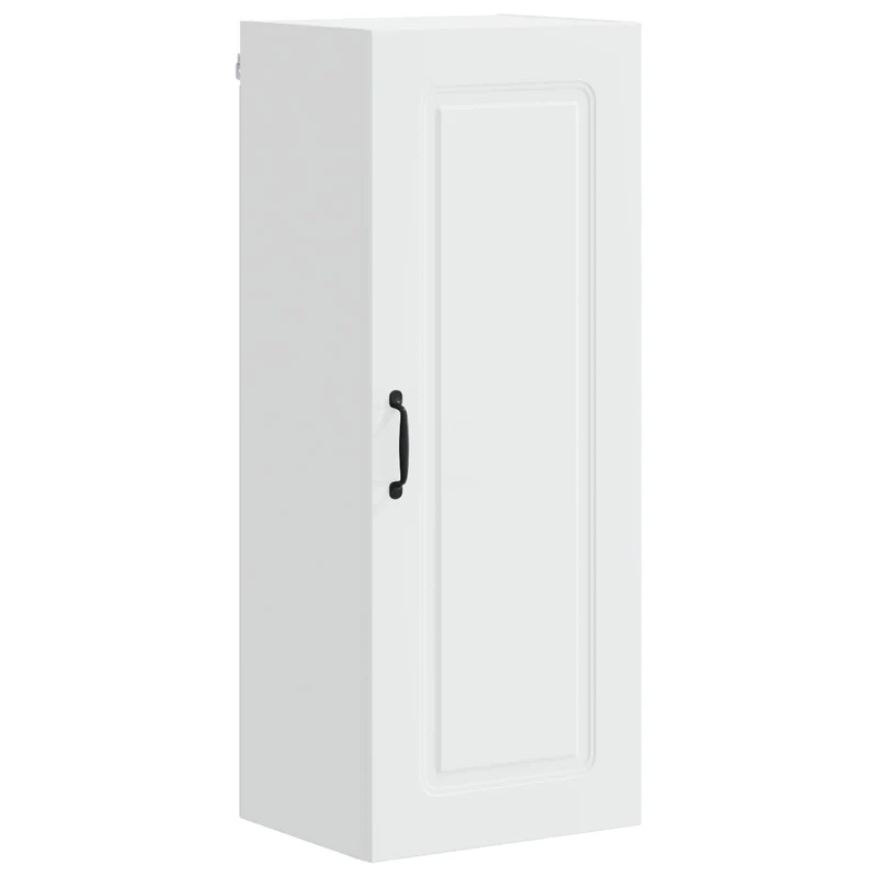 Armoire de cuisine rectangulaire design contemporain 40 x 31 x 100 cm grand espace de stockage en bois d'ingénierie blanc 02_0053793