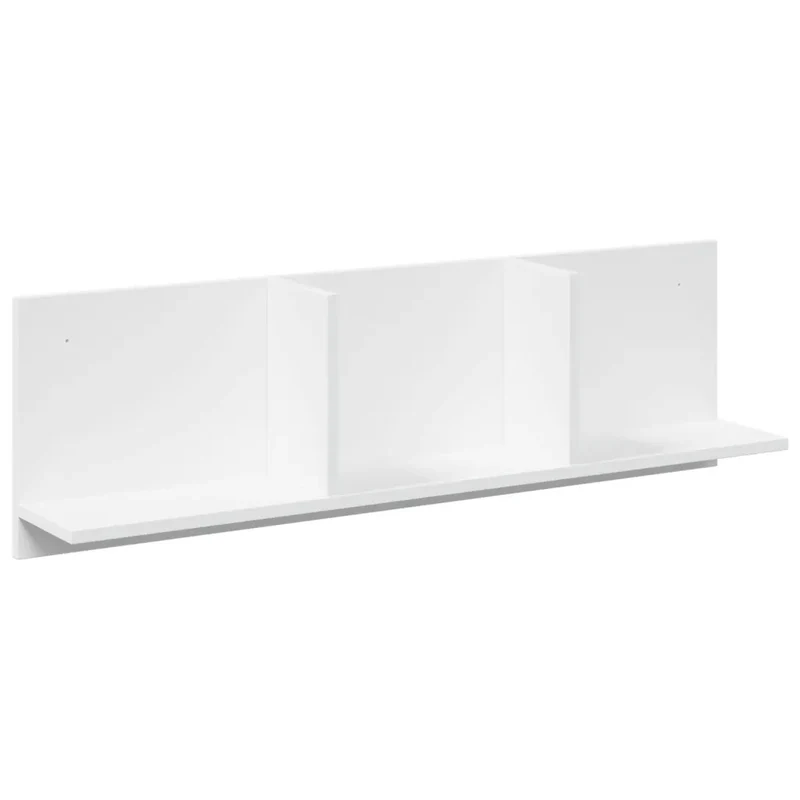 Armoire murale flottante moderne gain de place 100 x 16,5 x 30 cm en bois d'ingénierie blanc 02_0050586