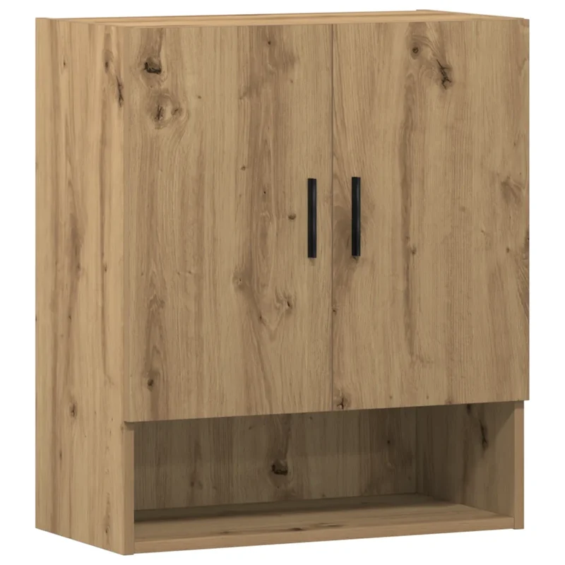 Armoire murale chêne artisanal 60 x 31 x 70 cm avec grand espace de rangement et fonction d'affichage en bois d'ingénierie chêne artisanal 02_0051131