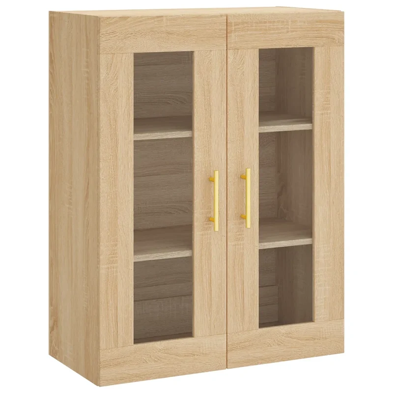 Armoire murale élégante pratique 69,5 x 34 x 90 cm design contemporain en bois d'ingénierie chêne sonoma 02_0048619