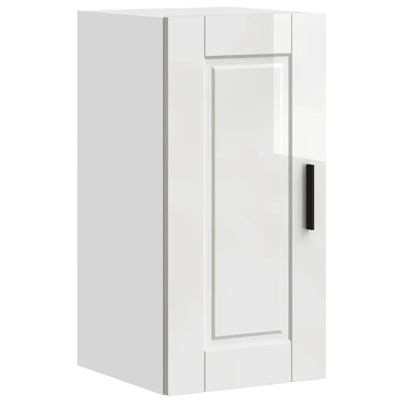 Armoire murale de cuisine optimisée rangement pratique 30 x 31 x 60 cm en bois d'ingénierie blanc brillant 02_0050324