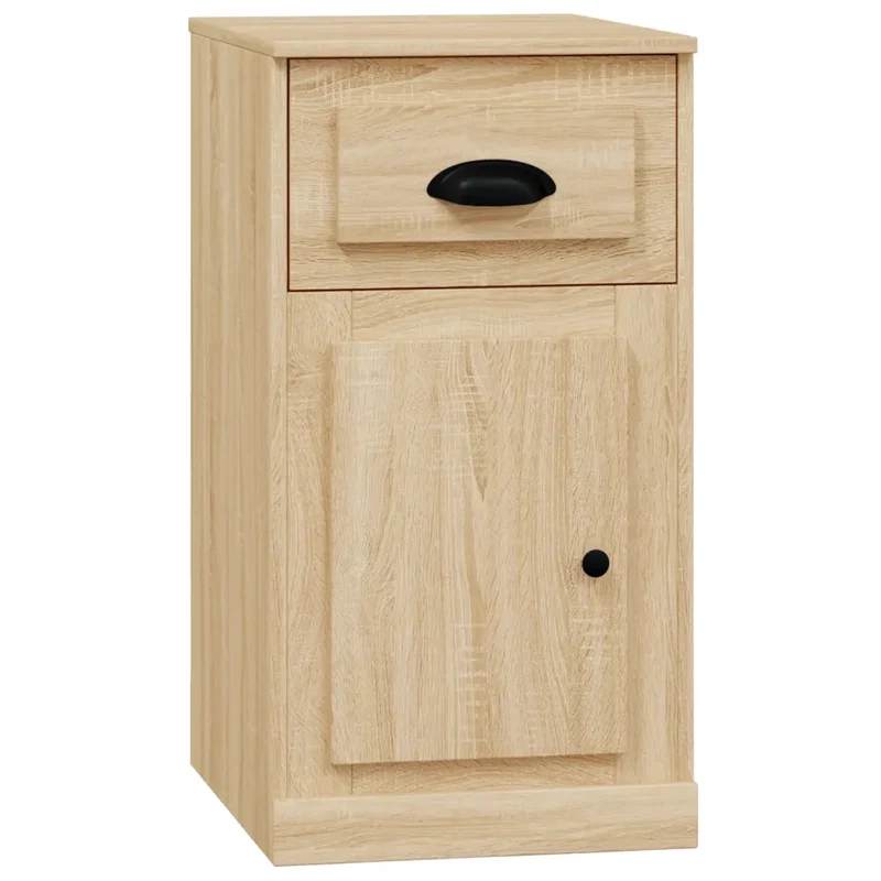 Armoire latérale avec tiroir ergonomique rangement 40 x 50 x 75 cm en bois d'ingénierie chêne sonoma 02_0048270