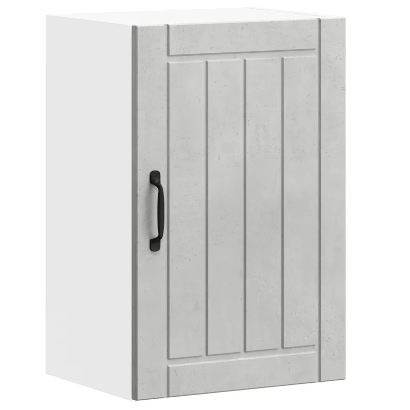 Armoire murale de cuisine design moderne 40 x 31 x 60 cm grande capacité en bois d'ingénierie gris béton 02_0050146