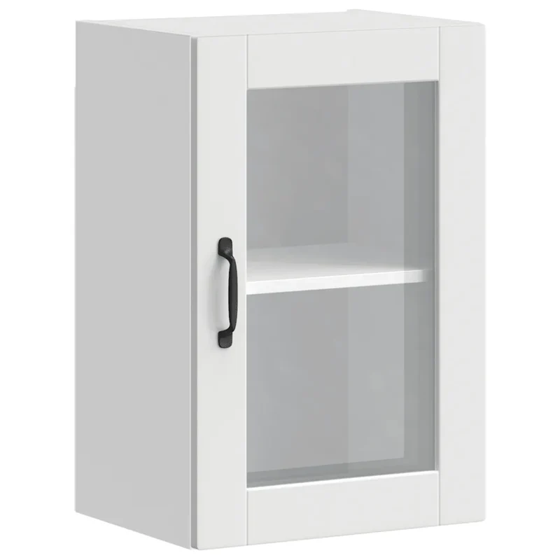 Armoire murale de cuisine design moderne rangement 40 x 31 x 60 cm en bois d'ingénierie blanc 02_0050312