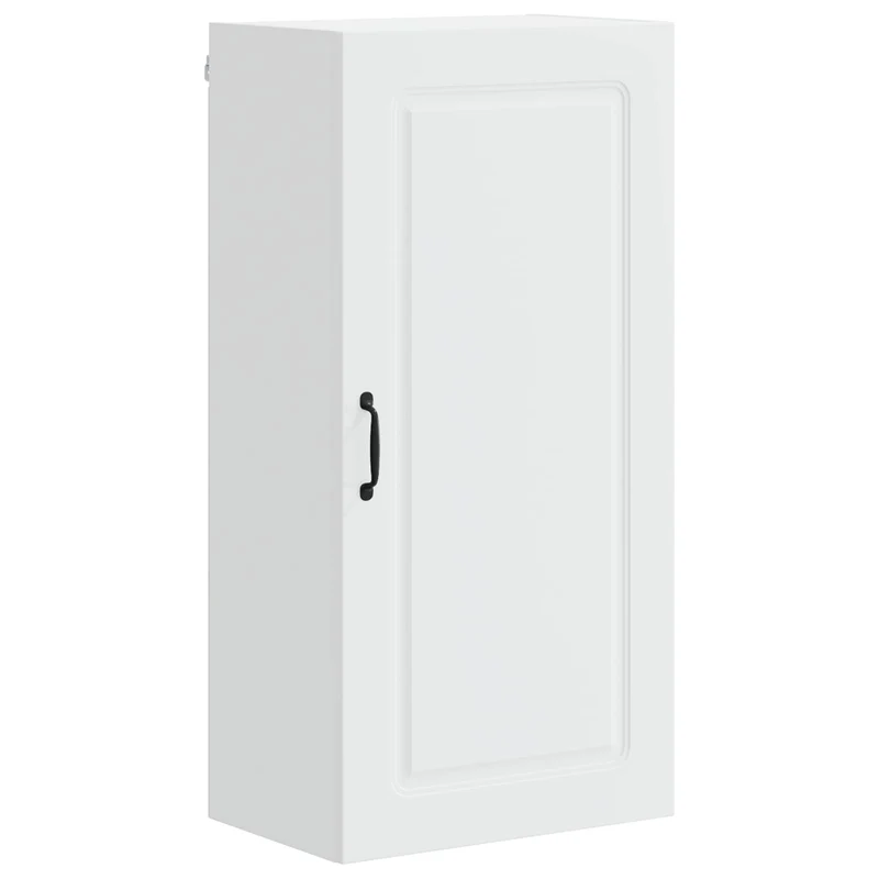 Armoire de cuisine rectangulaire moderne avec grand espace de stockage 50 x 31 x 100 cm en bois d'ingénierie blanc 02_0053803