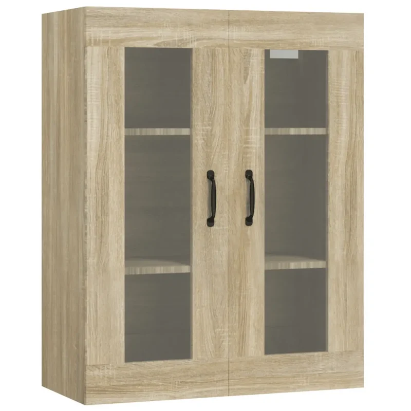 Armoire murale suspendue bois d'ingénierie rangement polyvalent 69 x 34 x 90 cm en chêne sonoma 02_0048025