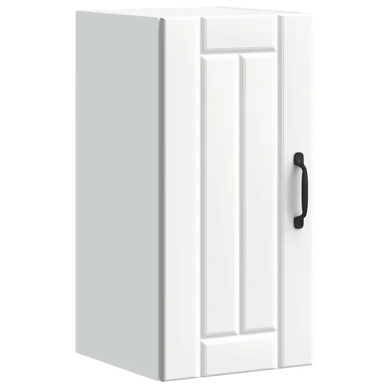 Armoire murale de cuisine Lucca design mural 30 x 31 x 60 cm espace de rangement facile entretien en bois d'ingénierie blanc 02_0050132